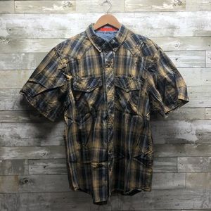 Harley Davidson Motorcycle Short Sleeve Button Up